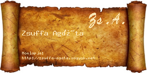 Zsuffa Agáta névjegykártya